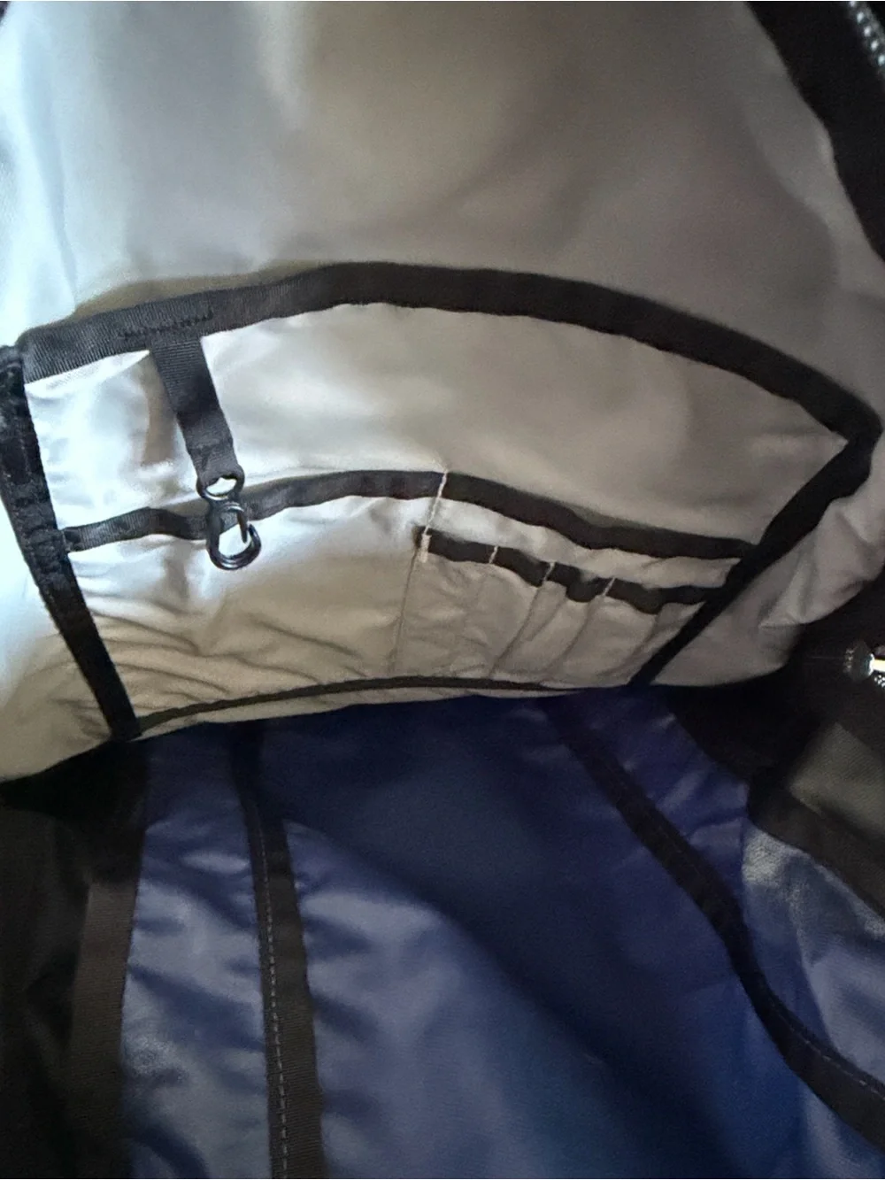 The North Face Slingshot Backpack Blue Black Outdoor Hiking Camping Gorpcore